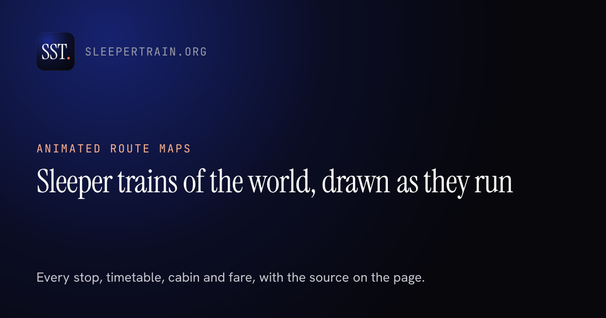 Sleeper train maps: the world’s night trains, animated